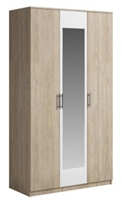 Шкаф 3 двери Светлана, с зеркалом, белый/дуб сонома в Старом Осколе