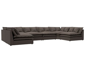 П-образный диван Лига-040, Амур коричневый (рогожка) в Старом Осколе
