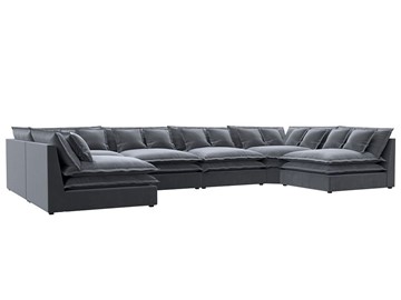 П-образный диван Лига-040, Серый (велюр) в Старом Осколе