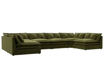 П-образный диван Лига-040, Зеленый (микровельвет) в Старом Осколе