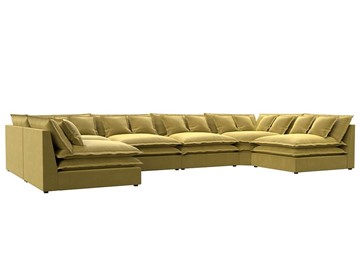П-образный диван Лига-040, Желтый (микровельвет) в Старом Осколе