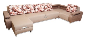 П-образный диван Престиж-15 люкс с полкой в Старом Осколе
