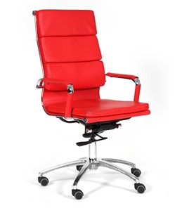Офисное кресло CHAIRMAN 750 экокожа красная в Старом Осколе