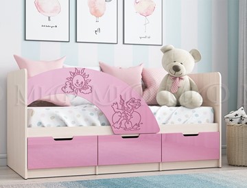 Детская кровать с ящиками Юниор-3, Розовый металлик в Старом Осколе