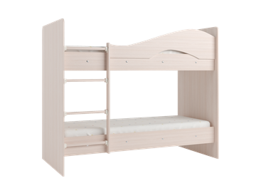 Детская двухэтажная кровать Мая на щитах со шкафом и ящиками, цвет Млечный дуб в Белгороде - предосмотр 2