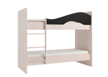 Детская двухъярусная кровать Мая на щитах со шкафом и ящиками, корпус Млечный дуб, фасад Венге в Белгороде - предосмотр 2