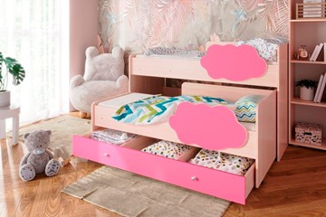 Детская двухэтажная кровать Соник 1.6 с ящиком, Розовый в Старом Осколе