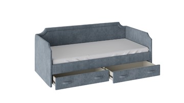 Кровать подростковая Кантри Тип 1, ТД-308.12.02 (Замша синяя) в Белгороде - предосмотр 1