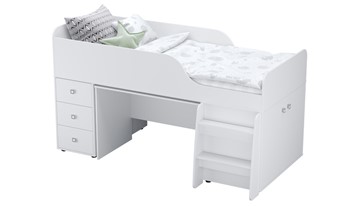 Детская кровать с рабочей зоной POLINI Kids Simple 4500 Белый в Старом Осколе - предосмотр 6