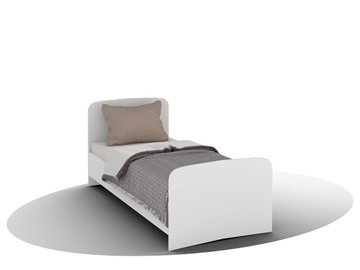 Односпальная кровать ВЕГА Кровать Кр-08 900 с плоским основанием (Белый древесный) в Белгороде