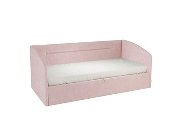 Детская кровать 0.9 Альба (Софа), нежно-розовый (велюр) в Старом Осколе