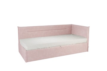 Кровать детская 0.9 Альба (Тахта), нежно-розовый (велюр) в Белгороде