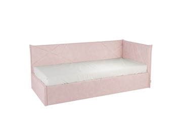 Детская кровать 0.9 Бест (Тахта), нежно-розовый (велюр) в Старом Осколе