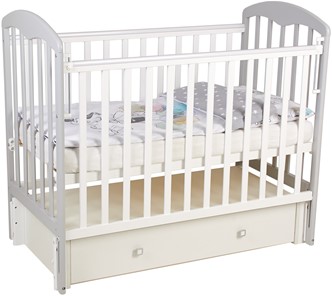 Кровать детская Фея 328 Белый / Серый в Старом Осколе