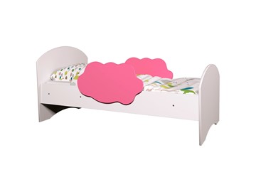 Детская кровать Тучка, корпус Белый, фасад Розовый в Старом Осколе