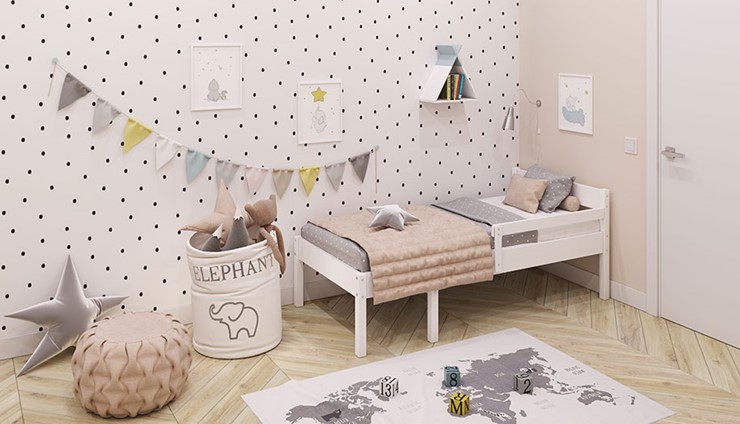 Кровать в детскую POLINI Kids Simple 935 Белый в Старом Осколе - изображение 6