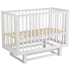 Кровать для новорожденных серия 3400 POLINI Kids Simple 340 с маятником Белый в Старом Осколе