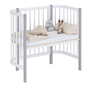 Детская кровать POLINI Kids Simple 105 Белый / Серый в Старом Осколе - предосмотр 1