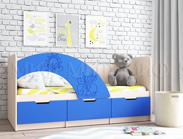 Детская кровать Юниор-3, синий матовый в Старом Осколе