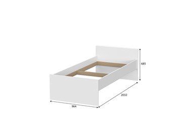 Выкатная детская кровать Токио, белый текстурный (одинарная (0,9х2,0) + выкатная) в Белгороде - предосмотр 3