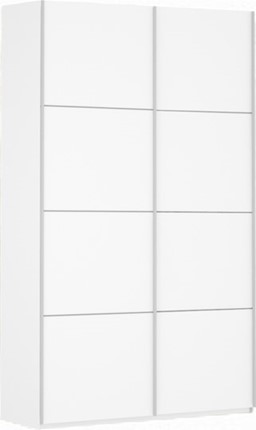 Шкаф 2-х створчатый Прайм (ДСП/ДСП) 1600x570x2300, белый снег в Старом Осколе - изображение