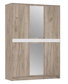 Шкаф 3-х дверный ШРК-3 Шарм с зеркалом Дуб Крафт Серый/Белый Бриллиант в Белгороде