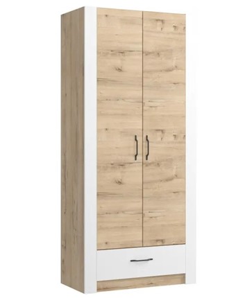 Шкаф гардеробный Ева 5 М1 дуб ирландский/белый матовый в Белгороде - изображение