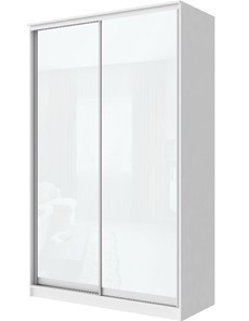 Шкаф 2-х дверный Хит-22-4-12-22 с цветным стеклом, белое №10, Белый корпус в Белгороде