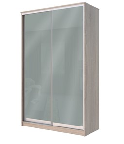 Шкаф 2-х дверный Хит-22-4-12/2-22 с цветным стеклом, средне-серый 074, Дуб сонома в Старом Осколе