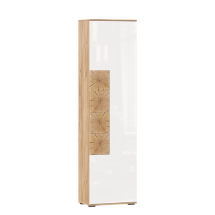 Шкаф одностворчатый Фиджи, 659300, белый/дуб золотой в Белгороде - изображение