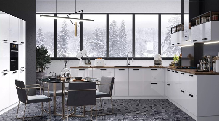 Кухонный гарнитур Аляска, цвет Серый лед/Серый лед в Белгороде - изображение 2