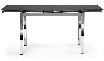 Раздвижной стол CAMPANA ( mod. 346 ) металл/стекло 70x110/170x76, хром/черный арт.11413 в Белгороде