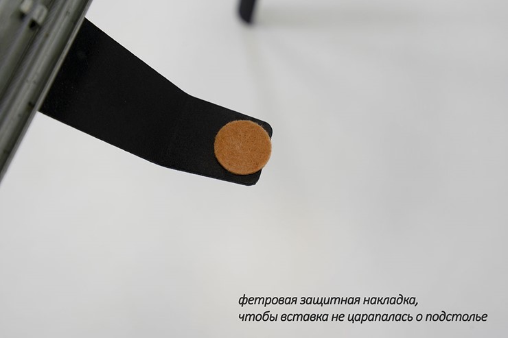 Обеденный раздвижной стол Дали-1L(ноги черные, дуб табако) в Белгороде - изображение 6