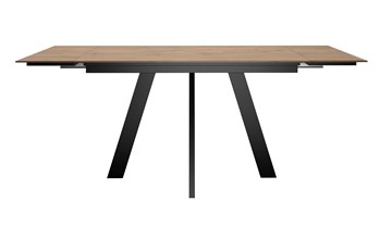 Кухонный стол раскладной DikLine DM120 Дуб галифакс / опоры черные в Старом Осколе - предосмотр 1