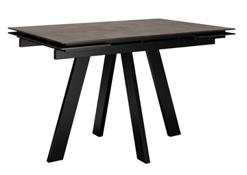 Кухонный стол раскладной DikLine DM120 Хромикс бронза / опоры черные в Старом Осколе
