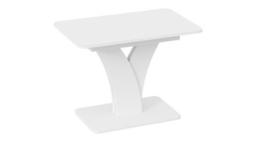 Раздвижной стол Люксембург тип 2 (Белый/Стекло белое матовое) в Белгороде