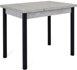 Обеденный раздвижной стол Милан-1 EVO, ноги металлические черные, светлый цемент в Белгороде