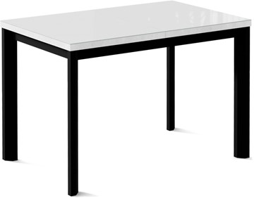 Кухонный стол раскладной Нагано-1G (ноги черные, стекло cristal/белый цемент) в Белгороде - предосмотр
