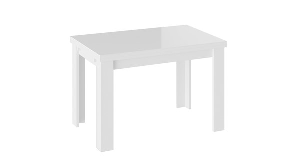 Стол раздвижной Норман тип 1, цвет Белый/Стекло белый глянец в Старом Осколе - изображение