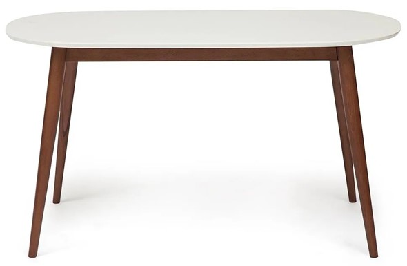 Кухонный обеденный стол MAX (Макс) бук/мдф 140х80х75 Белый/Коричневый арт.10465 в Белгороде - изображение