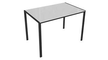 Обеденный стол Торрес тип 1 (Черный муар/Белый глянец) в Белгороде