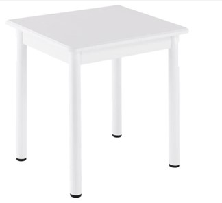 Кухонный пристенный стол НСПА-02 МДФ, белый МДФ/белое дерево/36 прямые трубки белый в Старом Осколе