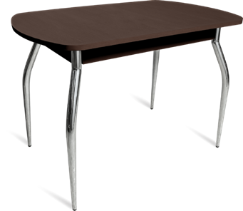 Обеденный стол ПГ-06 ЛДСП, венге ЛДСП/35 гнутые металл хром в Старом Осколе