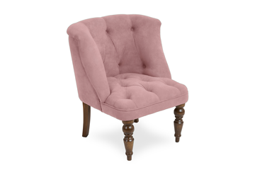 Кресло на ножках Бриджит розовый ножки коричневые в Белгороде