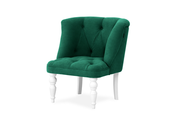 Кресло Бриджит зеленый ножки белые в Старом Осколе