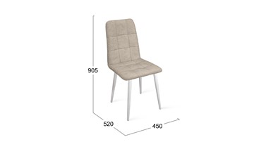 Обеденный стул Аспен К1С (Белый матовый/Микровелюр Duna Brilliant) в Белгороде - предосмотр 5