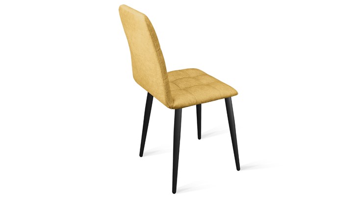 Обеденный стул Аспен К1С (Черный муар/Микровелюр Duna Curcuma) в Старом Осколе - изображение 2
