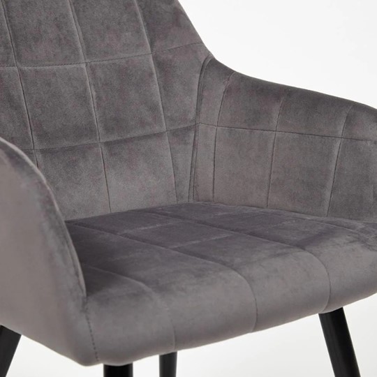 Обеденный стул BEATA (mod. 8266) 56х60х82 серый (G-062-40)/черный в Белгороде - изображение 2