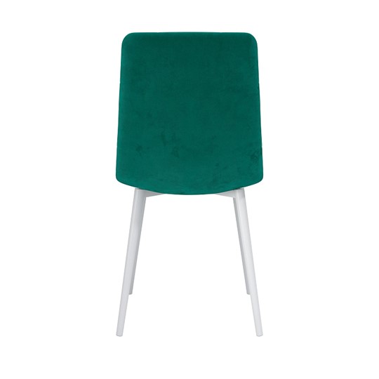 Обеденный стул Белла, велюр тенерифе изумруд/Цвет металл белый в Белгороде - изображение 3
