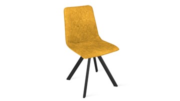 Обеденный стул Хьюго К2 (Черный муар/Микровелюр Wellmart Yellow) в Старом Осколе